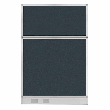 Versare Hush Panel Configurable Cubicle Partition 4' x 6' Blue Spruce Fabric W/ Cable Channel 1812543